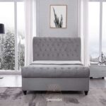 Eva Grey Sleigh Bed - Image 2