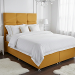Mustard Mia End lift Divan ottoman Storage bed