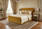 Elisa Winged Line Bed With Storage and Mattress Option