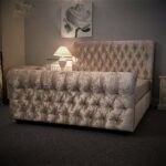 Scroll Chesterfield Sleigh Bed Frame