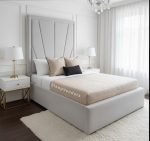 Sara Sleigh Bed Frame Tall Headboard