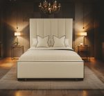 Luxurious Black Piping Bed Frame With Storage & Mattress Option - Image 3
