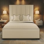 Luxurious Black Piping Bed Frame With Storage & Mattress Option