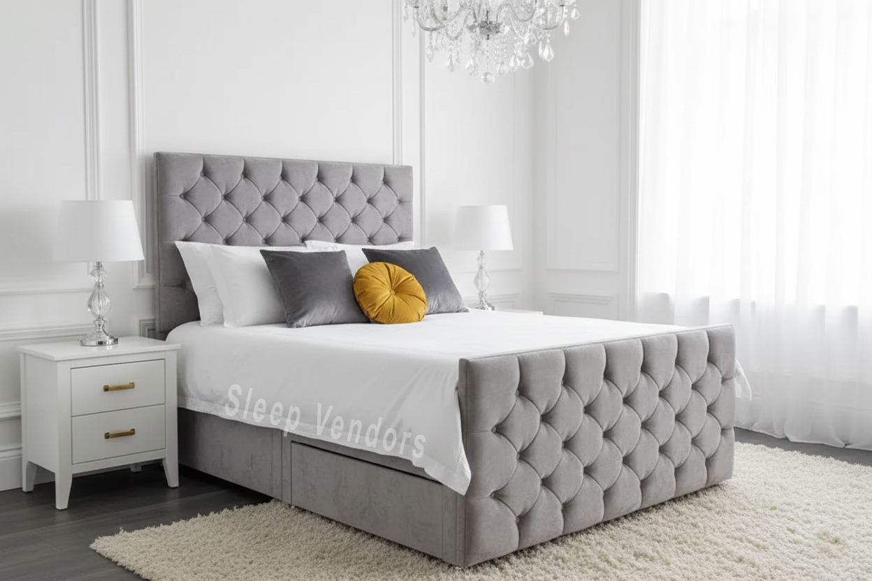 adden Addis Luxury Divan Bed Frame With Footend - Image 1
